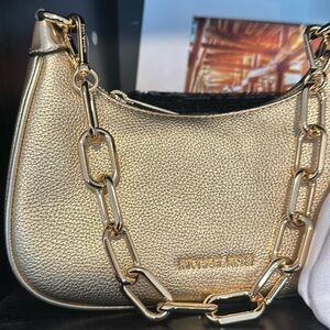 🔥NWT MICHAEL KORS GOLD BAG W CHAIN🔥